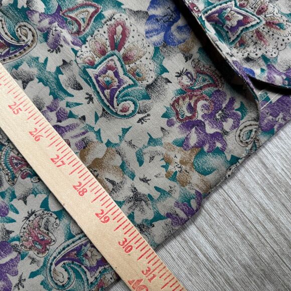 Vintage Women's 80s 90s Blazer Foral 1 Button Toni Garment CC Magic Size Medium - Picture 9 of 9